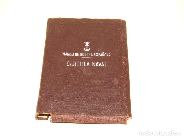 Militaria: Antigua Carpeta de la Cartilla Naval de la MARINA DE GUERRA ESPA&Ntilde;OLA