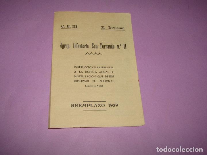 Militaria: Antiguo D&iacute;ptico de la Agrupaci&oacute;n de Infanter&iacute;a SAN FERNANDO N&ordm; 11 de Alicante