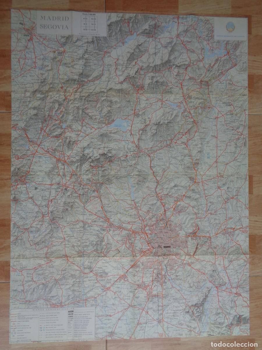 Militaria: MAPA MILITAR DE ESPA&Ntilde;A : MADRID - SEGOVIA. SERVICIO GEOGRAFICO DEL EJERCITO. 1974