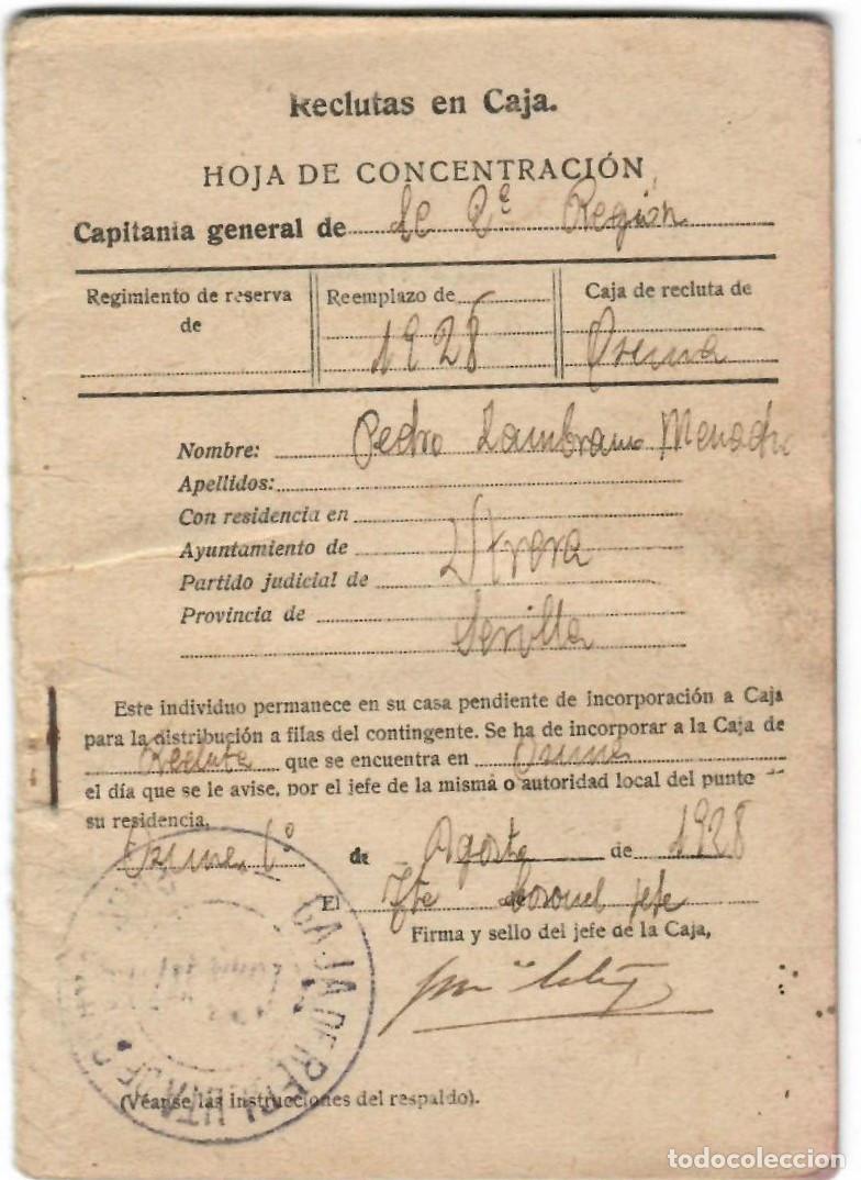 Militaria: CARTILLA MILITAR DE DESPLAZAMIENTOS 1928 SEVILLA