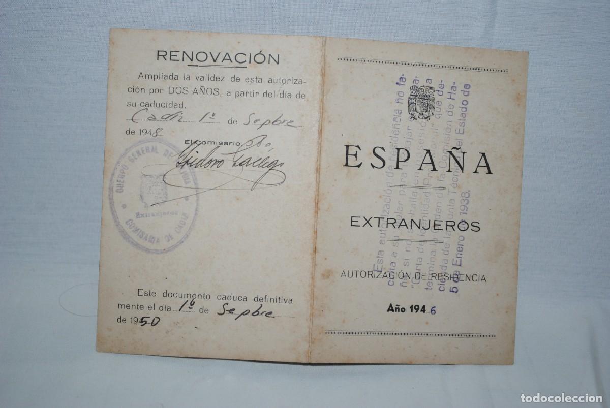 Militaria: CARNET DE IDENTIDAD PARA EXTRANJEROS.