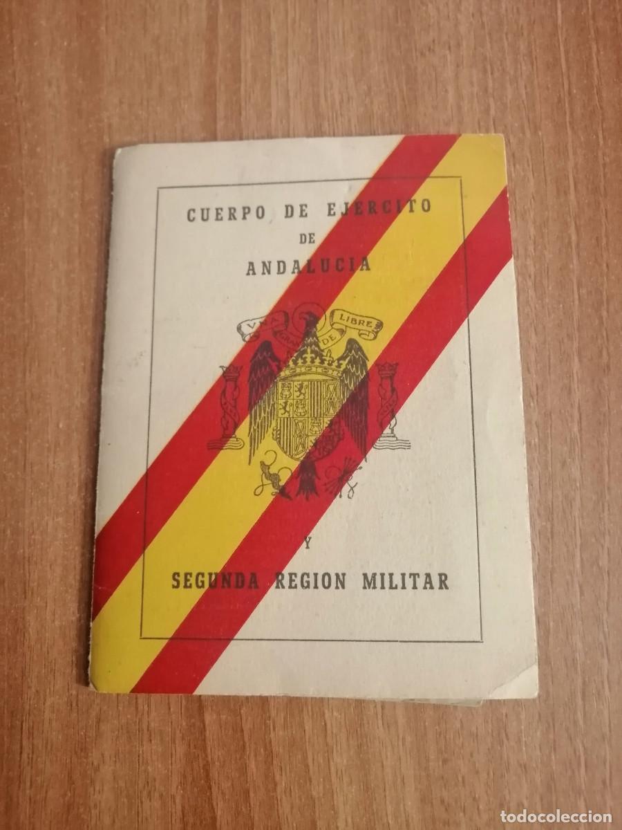 Militaria: C. DE EJERCITO DE ANDALUCIA ORDEN AL REGRESAR DE LA PROVIN DE IFNI Y SAHARA Y HOJAS DE FILIAC 1958