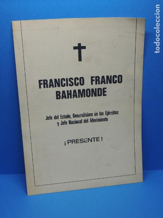 Militaria: FRANCISCO FRANCO BAHAMONDE.- ULTIMO MENSAJE AL PUEBLO ESPA&Ntilde;OL