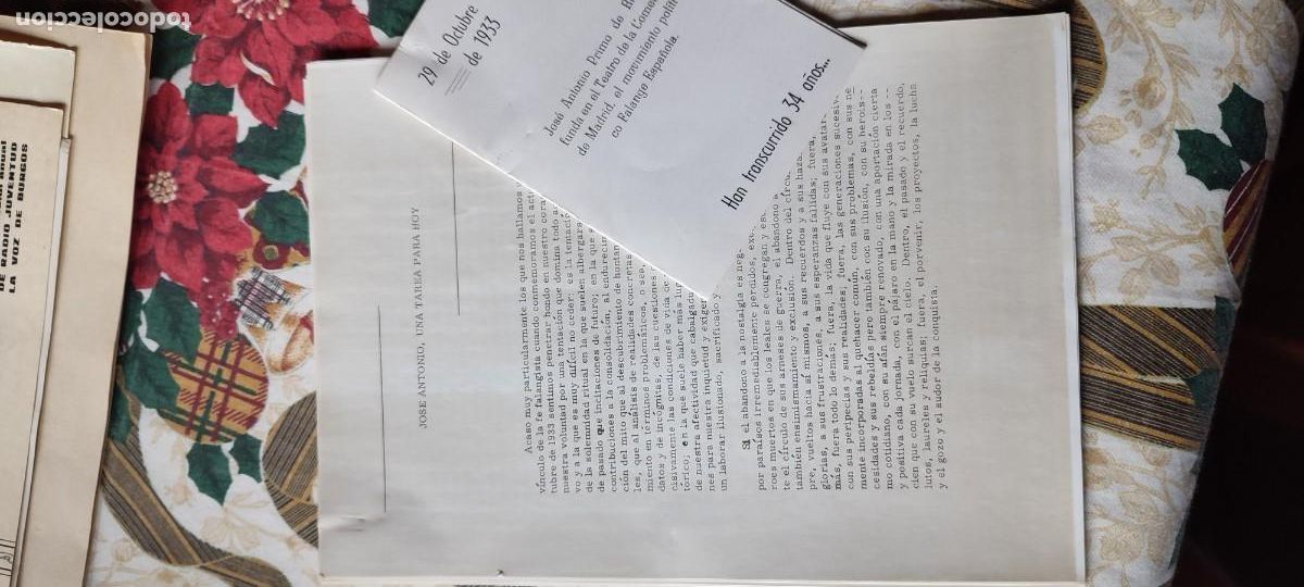 Militaria: Lote documentos falange guerra militares