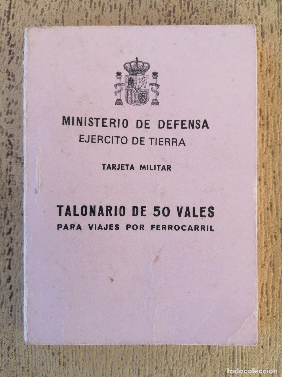 Militaria: Talonario de 50 vales, ferrocarril, Ej&eacute;rcito de Tierra