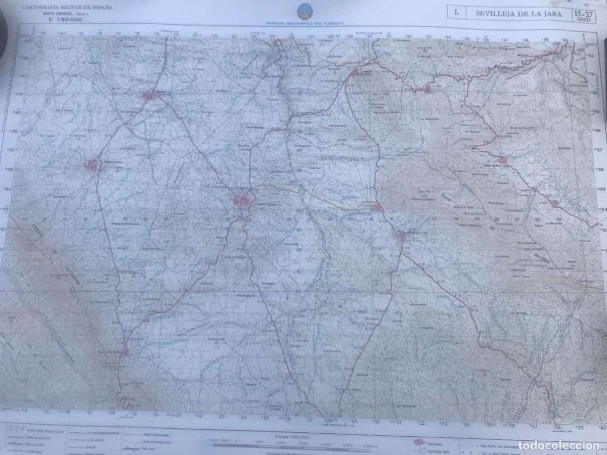 Military Antiques: MAPA MILITAR DE ESPA&Ntilde;A :SEVILLEJA DE LA JARA -CASTILLA SERVICIO GEOGRAFICO EJERCITO 1.982 -1&ordm; EDIC