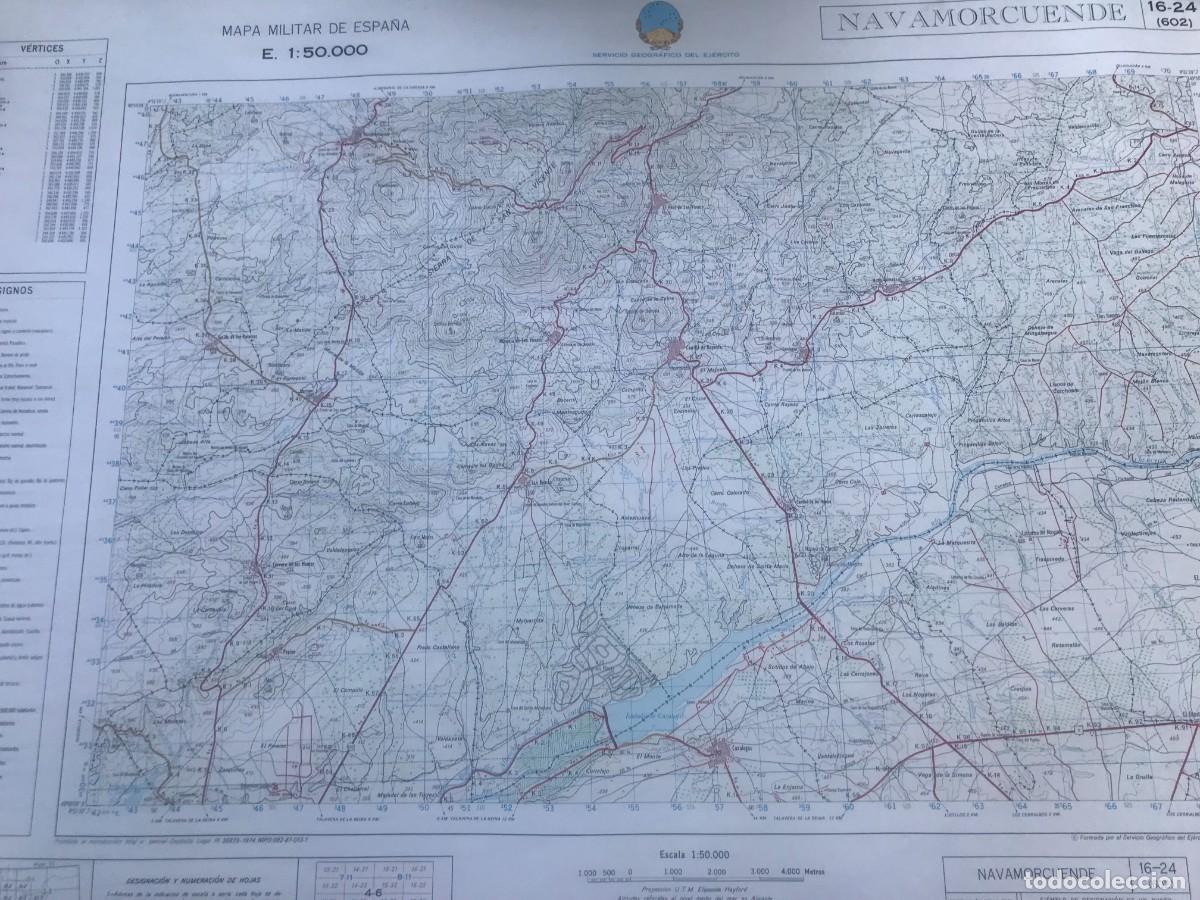 Military Antiques: MAPA MILITAR DE ESPA&Ntilde;A : NAVAMORCUENDE -TOLEDO SERVICIO GEOGRAFICO EJERCITO 1.973 -4&ordm; EDIC