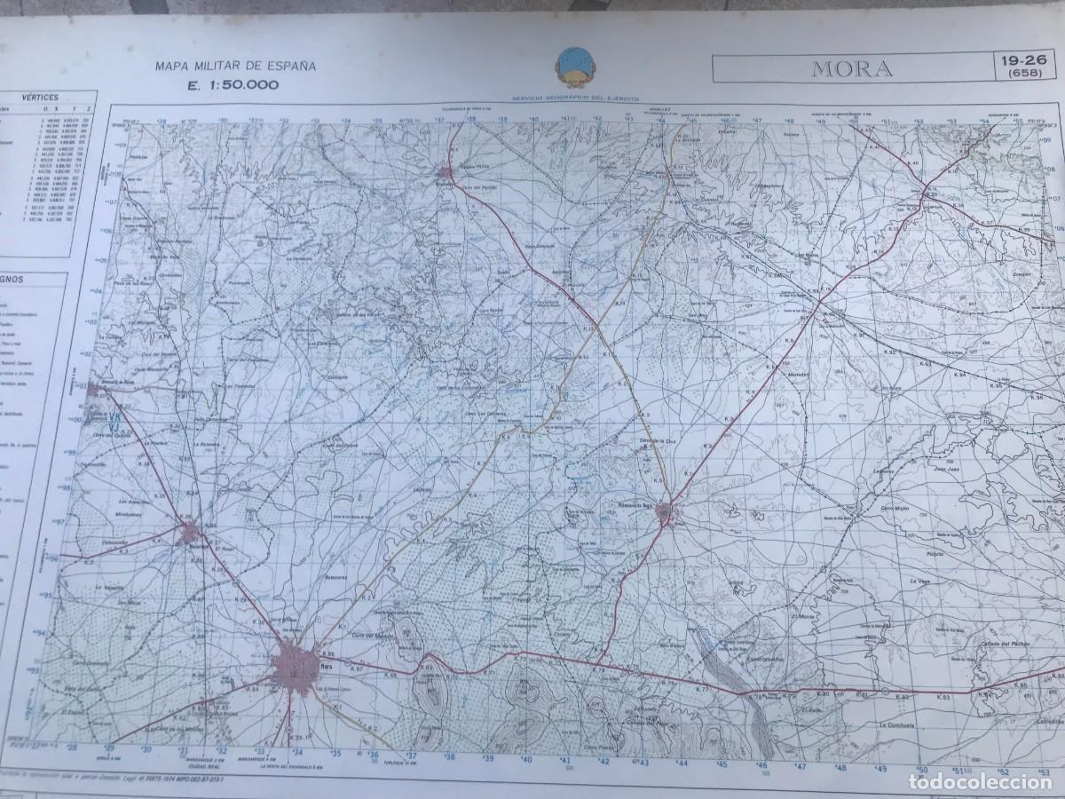 Military Antiques: MAPA MILITAR DE ESPA&Ntilde;A : MORA - TOLEDO -SERVICIO GEOGRAFICO EJERCITO 1.973 -5&ordm; EDIC