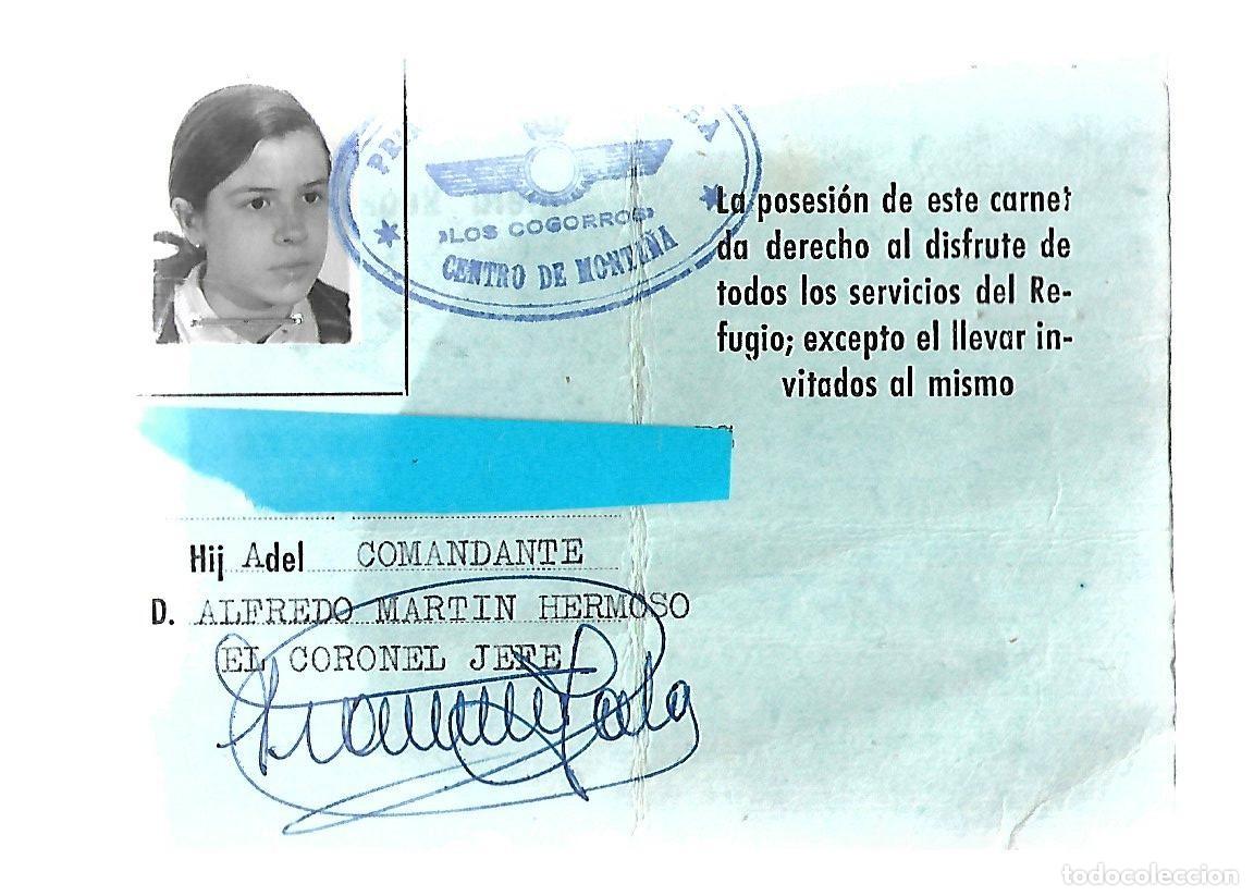 Military Antiques: CARNET EJERCITO DEL AIRE, REGION AEREA CENTRAL,CENTRO DE MONTA&Ntilde;A LOS COGORROS, PARA LA HIJA DE UN C,