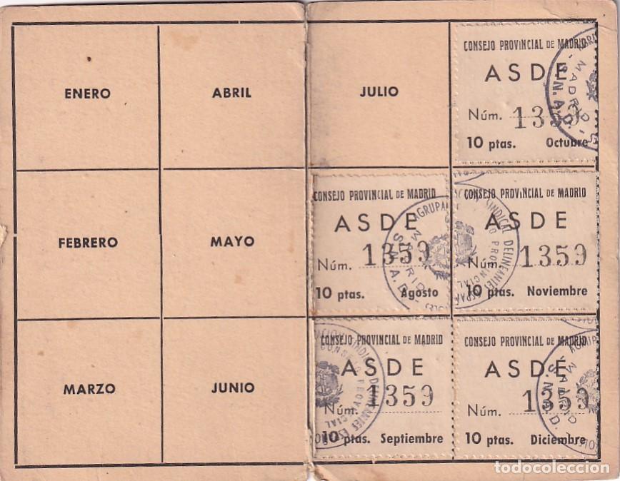 Militaria: Agrupaci&oacute;n sindical de delineantes espa&ntilde;oles. Consejo provincial. Madrid. 5 cupones.