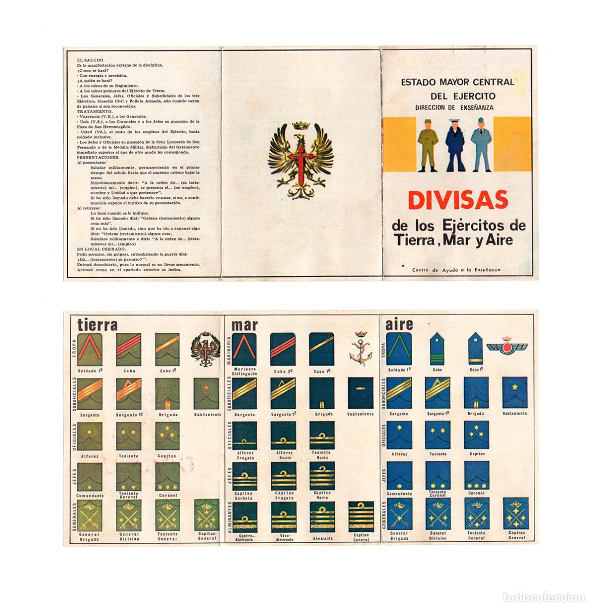 Militaria: DIVISAS DE LOS EJ&Eacute;RCITOS DE TIERRA, MAR Y AIRE. - Foto 1