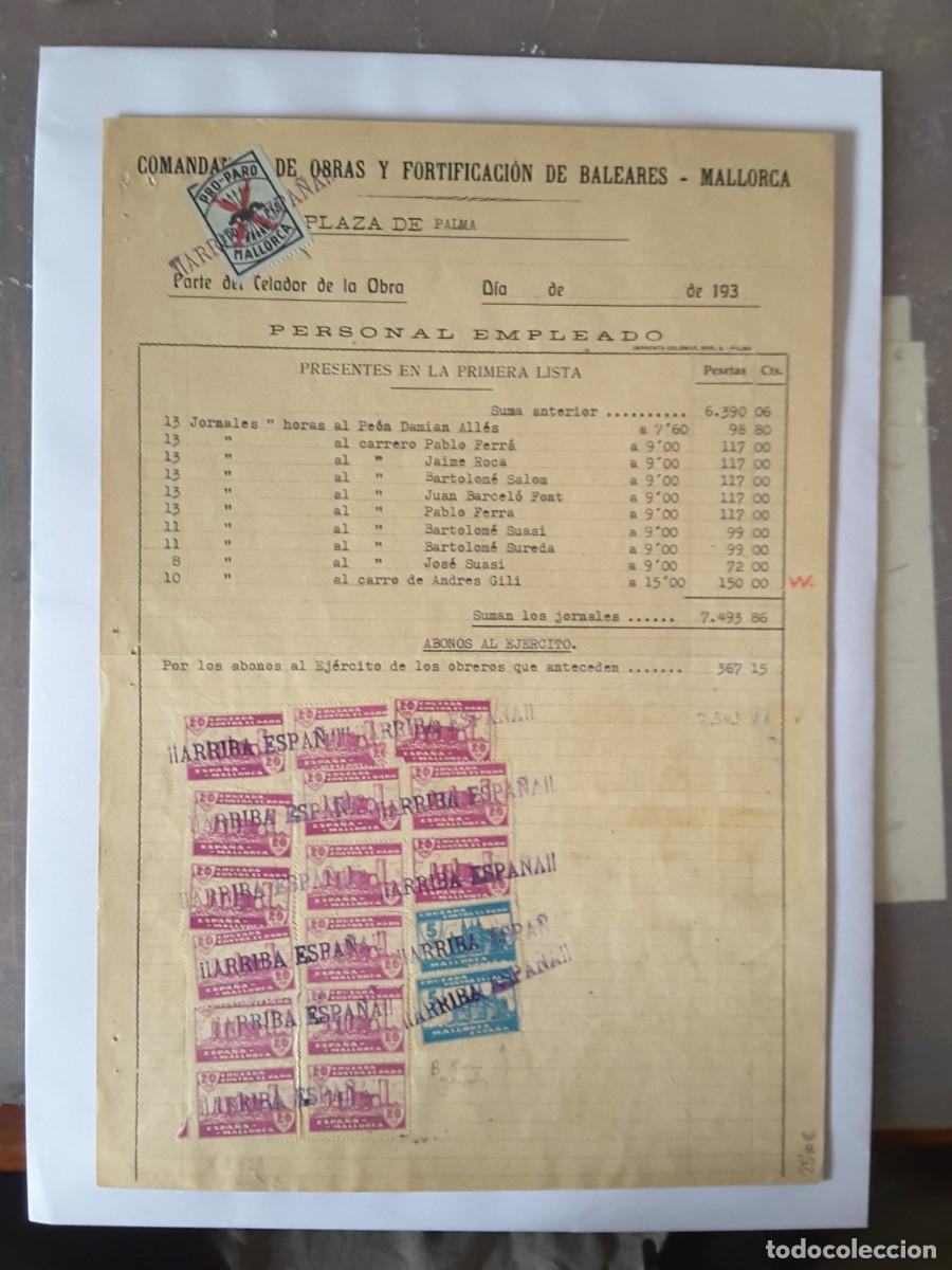 Militaria: Documento guerra civil Espa&ntilde;ola