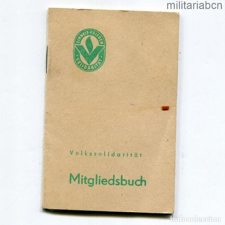 Military Antiques: DDR Carnet de Volkssolidarit&auml;t. Mitgliedsbuch. Con sellos de cotizaci&oacute;n de los a&ntilde;os 1987 a 1990