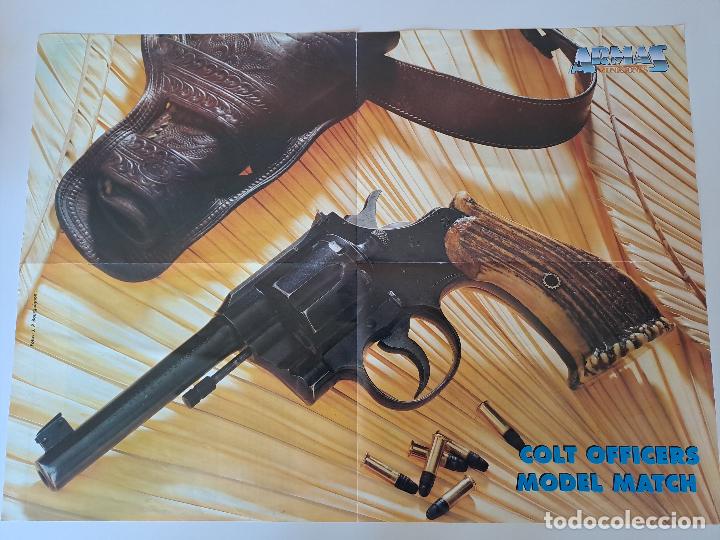 Military Antiques: POSTER PISTOLA COLT OFFICERS - MODELO MATCH
