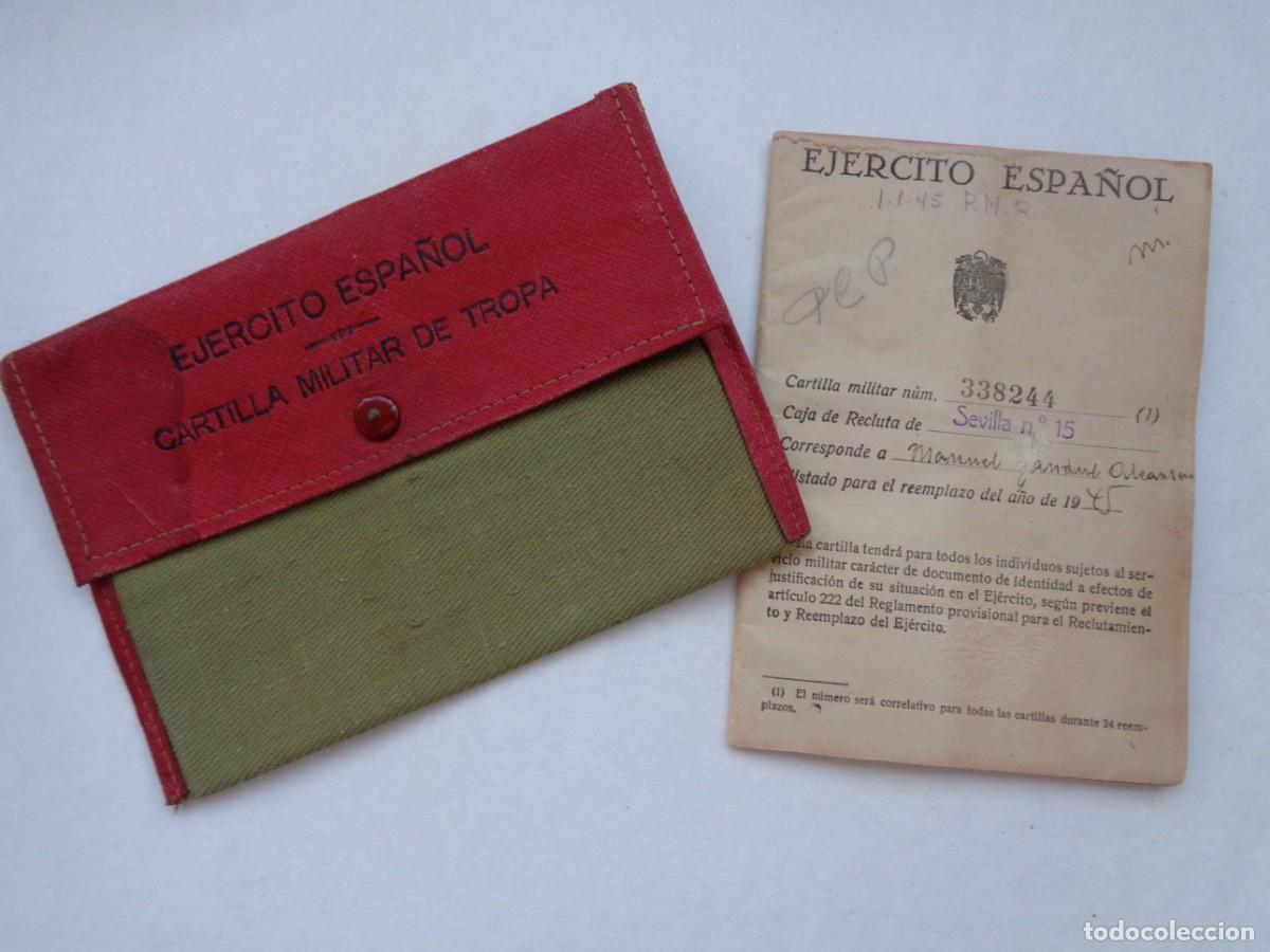 Military Antiques: EJERCITO ESPA&Ntilde;OL: CARTILLA MILITAR Y FUNDA SOLDADO DE SEVILLA DESTINADO A TROPAS DE AVIACION 1944