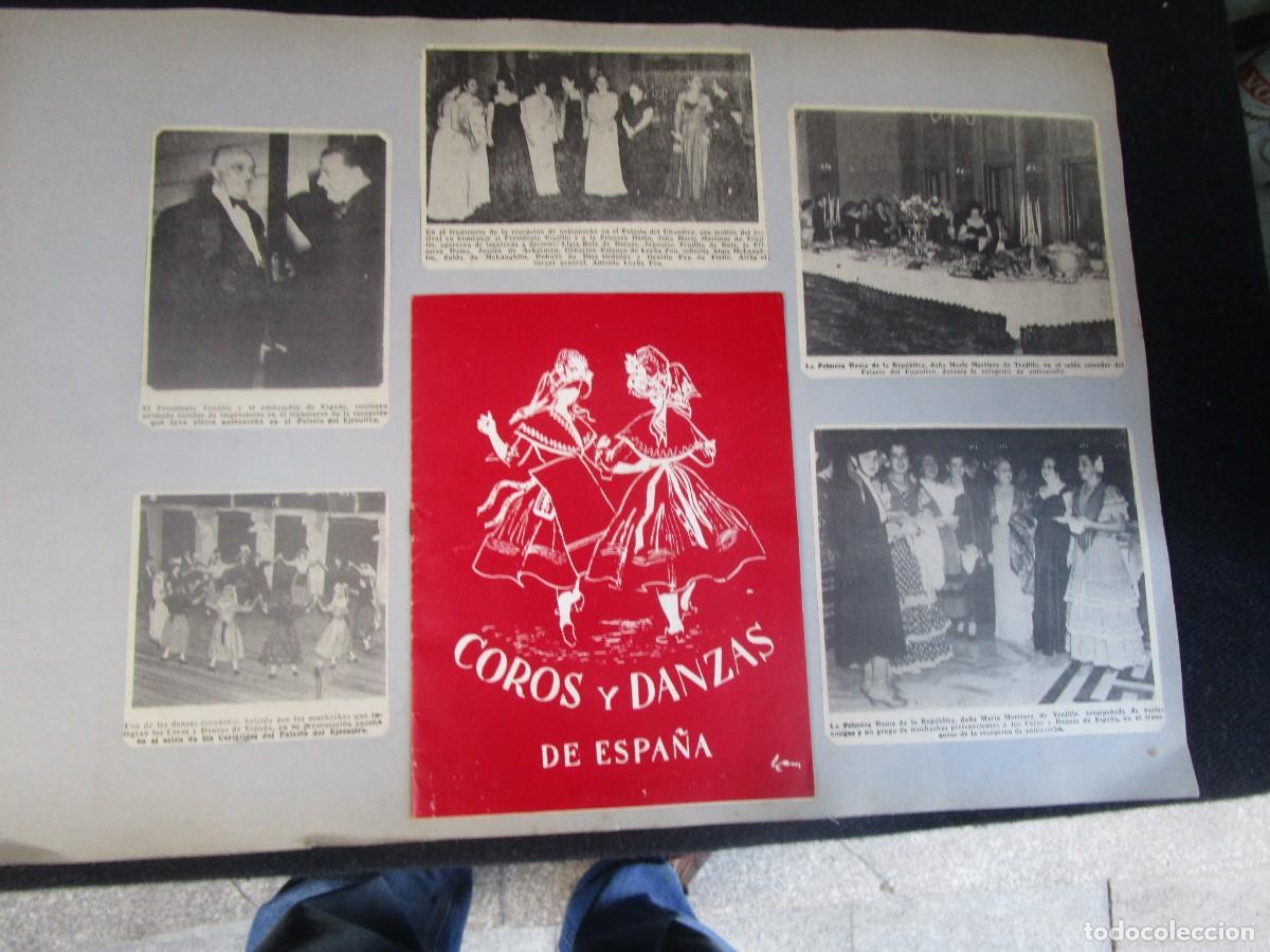 Military Antiques: GRUPO COROS Y DANZAS SECCION FEMENINA VIAJE CIUDAD TRUJILLO 1950 R. DOMINICANA, 10 RECORTES PRENSA