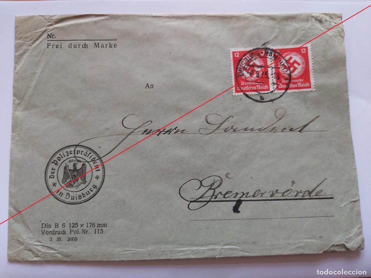Militaria: Sobre alem&aacute;n con 2 sellos - Foto 1