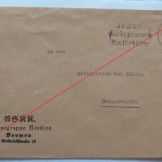Militaria: SOBRE ALEMÁN, NSKK, 9 DE MARZO DE 1938. Lote 403058574