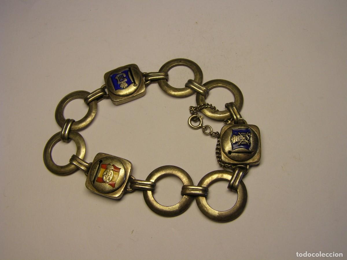 Militaria: Pulsera de plata y esmaltes, &eacute;poca Alfonso XIII.