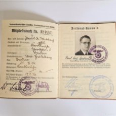 Militaria: RARO. LEGITIMACIÓN DE NATIONALSOZIALISTISCHER DEUTSCHER STUDENTENBUND DER NSDAP.ALEMANIA 1936