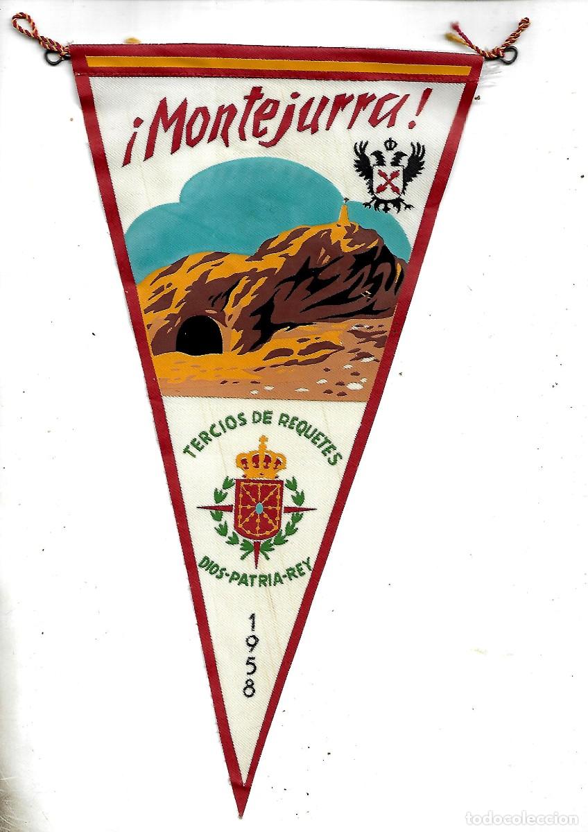 Military Antiques: M250- BANDER&Iacute;N CARLISTA DE MONTEJURRA. TERCIOS CARLISTAS. DIOS PATRIA REY. 18 DE JULIO DE 1958