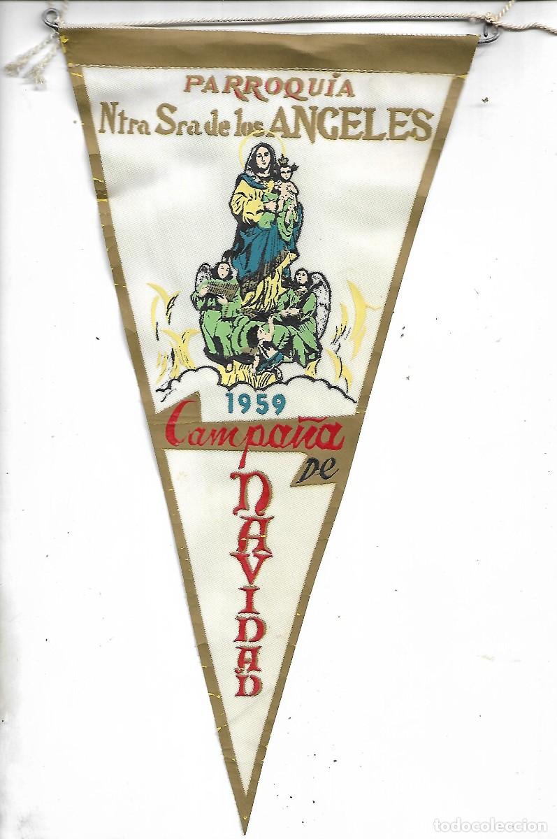Military Antiques: M250- ANTIGUO BANDER&Iacute;N - RELIGIOSO. PARROQUIA NUESTRA SE&Ntilde;ORA DE LOS &Aacute;NGELES 1959 M&Aacute;LAGA. NAVIDAD