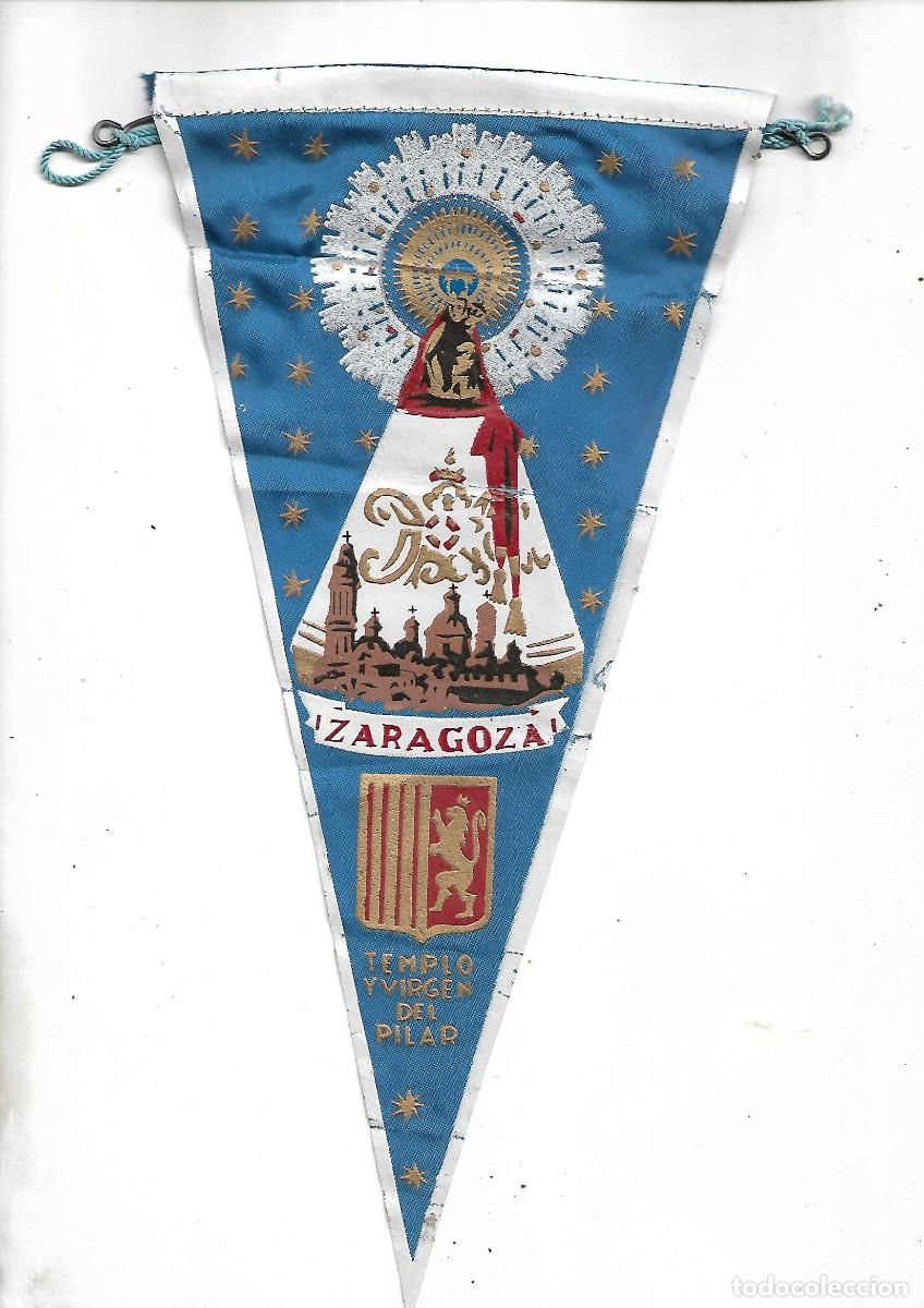 Military Antiques: M250- ANTIGUO BANDER&Iacute;N - RELIGIOSO. - ZARAGOZA / TEMPLO Y VIRGEN DEL PILAR