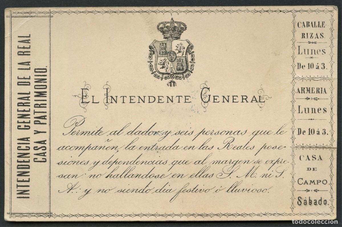 Militaria: DOCUMENTO, ENTRADA, INTENDENCIA GENERAL DE LA REAL CASA Y PATRIMONIO