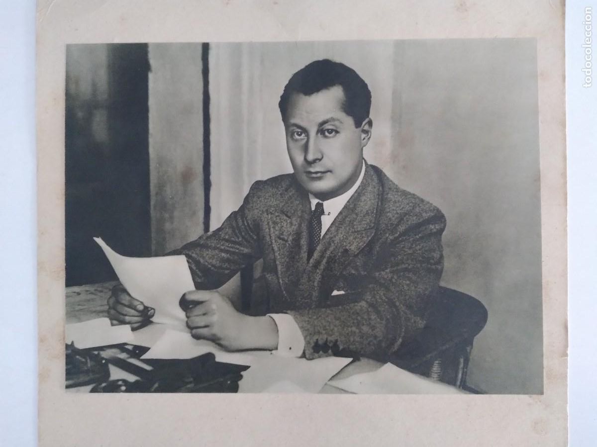 Militaria: JOSE ANTONIO FUNDADOR DE FALANGE ESPA&Ntilde;OLA LAMINA FOTOGRAFICA SOBRE CARTON