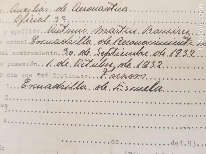 Militaria: 1932 AUXILIAR DE AEURONAUTICA,ESCUADRILLA RECONOCIMIENTO N&ordm;1