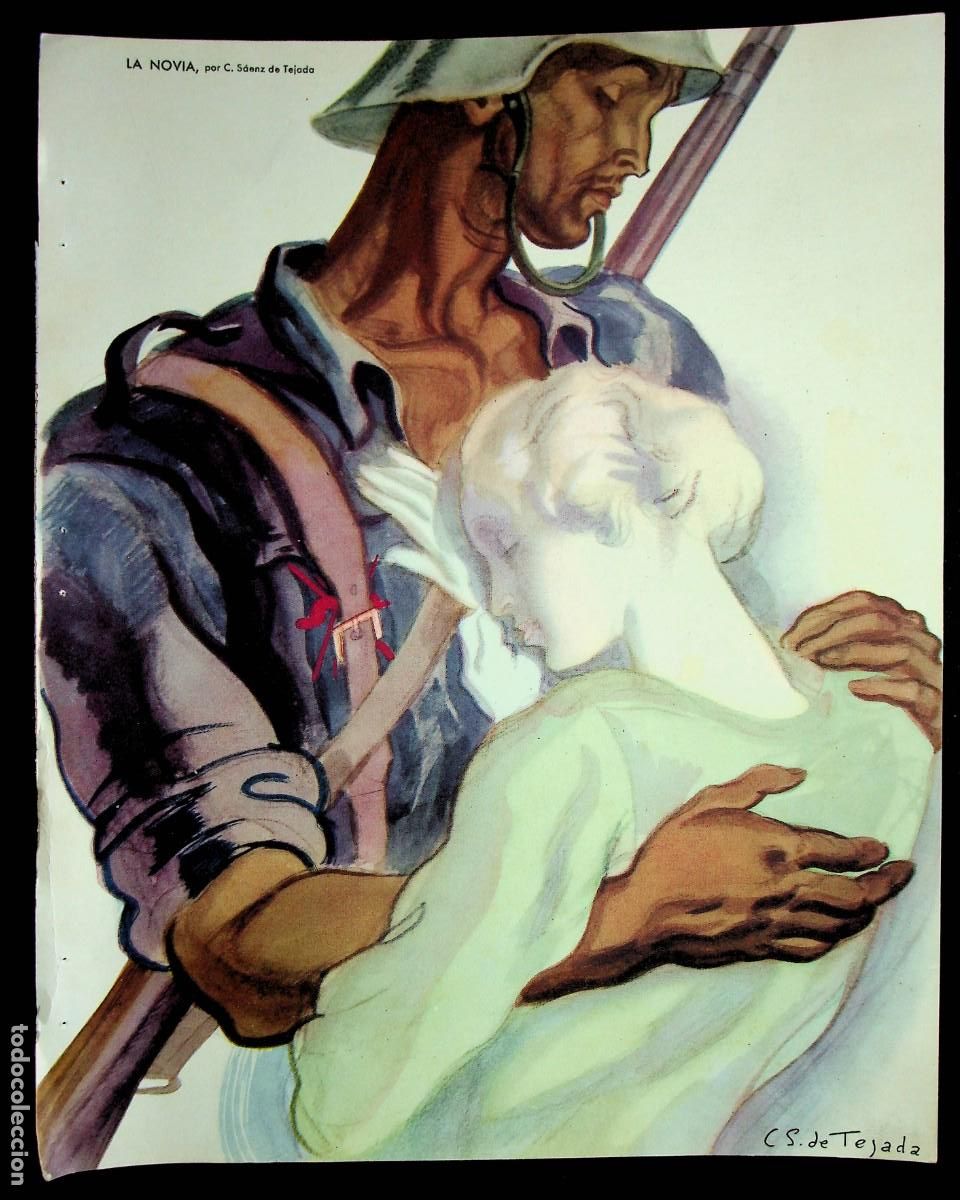 Militaria: CARTEL. 1938. C.S. DE TEJADA. LA NOVIA. V&Eacute;RTICE.