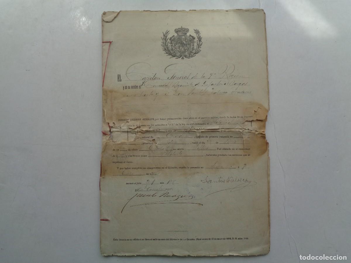 Militaria: DOCUMENTO MILITAR CON SUS SELLOS CORRESPONDIENTES