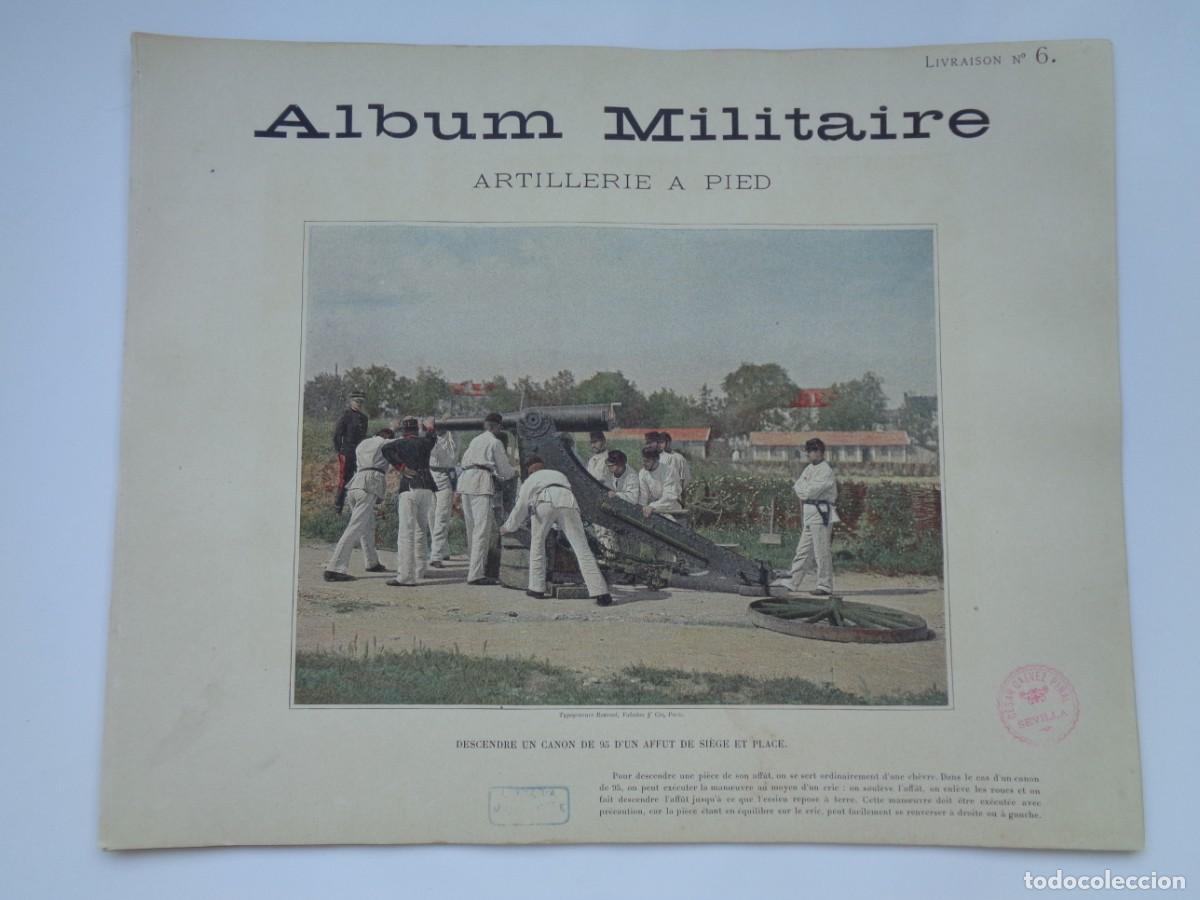 Militaria: ALBUM MILITAIRE N&ordm; 6 : ARTILLERIE A PIED . LINOTIPIAS EJERCITO FRANCES SIGLO XIX