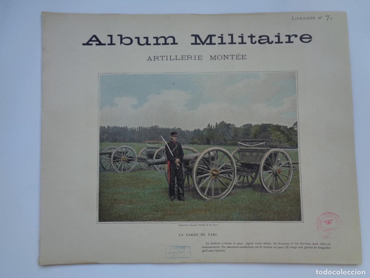 Militaria: ALBUM MILITAIRE N&ordm; 7 ARTILLERIE MONTEE ( ARTILLERIA MONTADA ). LINOTIPIAS EJERCITO FRANCES SIGLO XIX