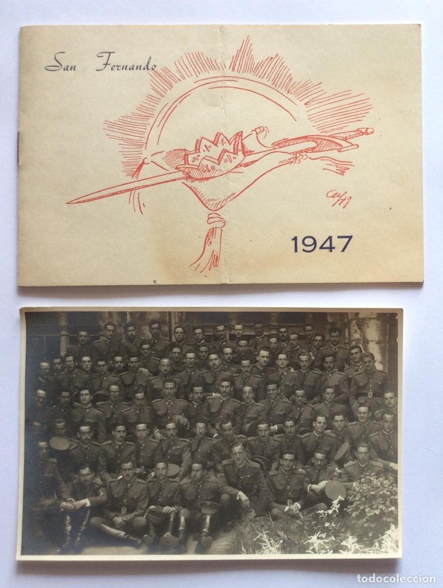 Militaria: PROGRAMA Y FOTO ALF&Eacute;RECES FIESTA SAN FERNANDO 1947 ACADEMIA INGENIEROS BURGOS