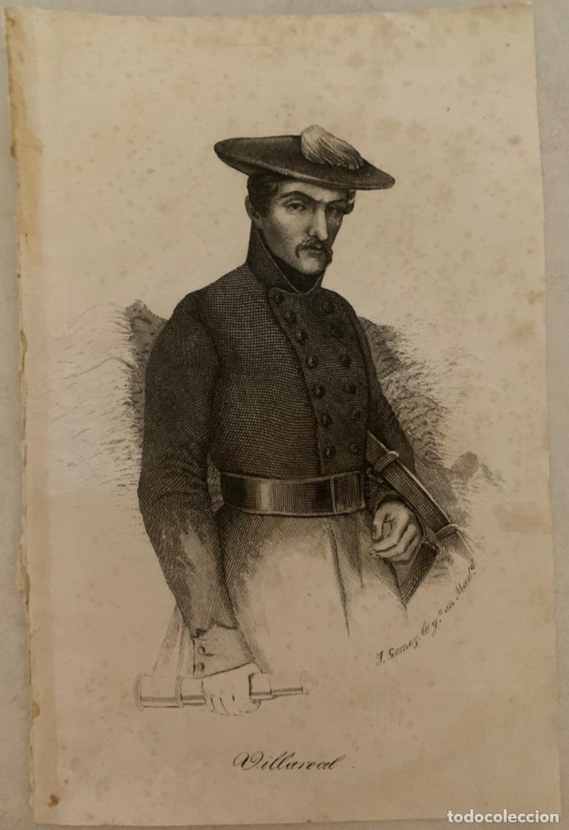 Militaria: LITOGRAF&Iacute;A - BRUNO VILLARREAL - LARREA &Aacute;LAVA - OFICIAL DEL EJ&Eacute;RCITO CARLISTA