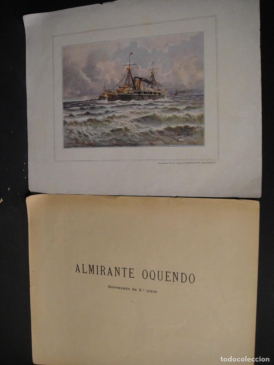 Militaria: acorazado de 2&ordf; clase almirante oquendo - ilustracion de hernandez monj&oacute;