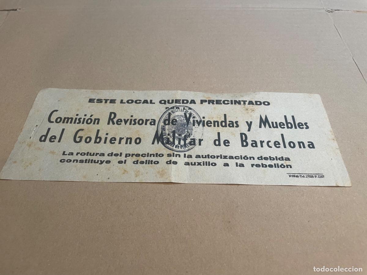 Militaria: GUERRA CUVIL / POSGUERRA - DICUMENTO ESTE LOCAL QUEDA PRECINTADO POR LA COMISI&Oacute;N REVISORA DE VIVIEND