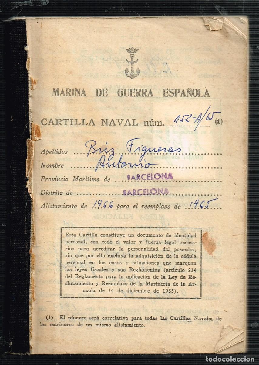 Military Antiques: 1965 MARINA GUERRA ESPA&Ntilde;OLA CARTILLA NAVAL INFANTE DE MARINA TERCIO LEVANTE