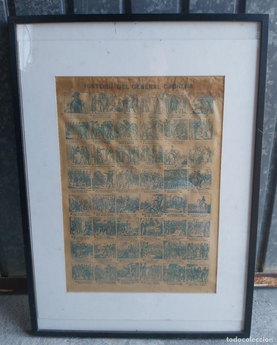 Militaria: Historia del general cabrera, enmarcado - Foto 1