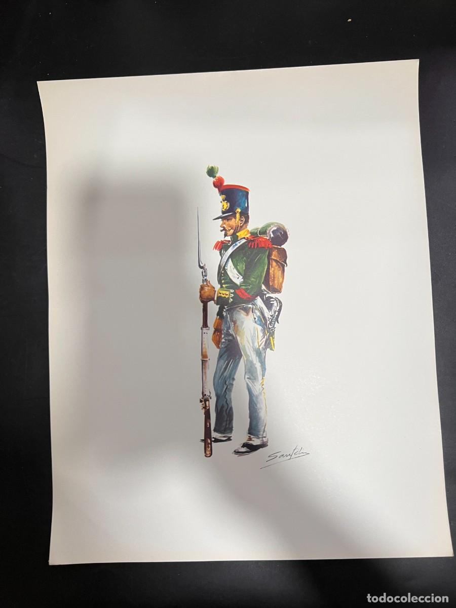 Militaria: L&Aacute;MINA DE UNIFORMES MILITARES. CABO DE INFANTER&Iacute;A LIGERA DE RGTO. DE CAZADORES DEL REY N&Uacute;M. 1. 1830