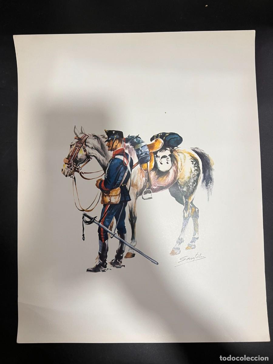 Militaria: L&Aacute;MINA DE UNIFORMES MILITARES. CABO DE ARTILLER&Iacute;A A CABALLO. 1898.