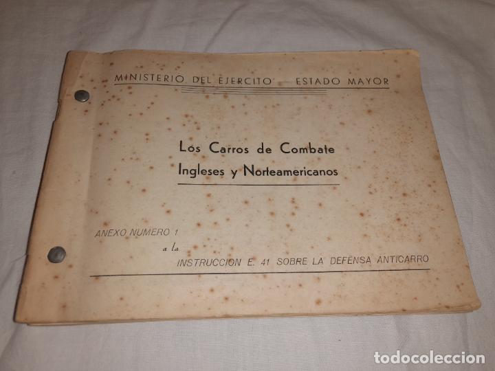 Militaria: INSTRUCCION E.41 SOBRE LA DEFENSA ANTICARRO - ESTADO MAYOR A&Ntilde;O 1950 - 4 VOL ILUSTRADOS.