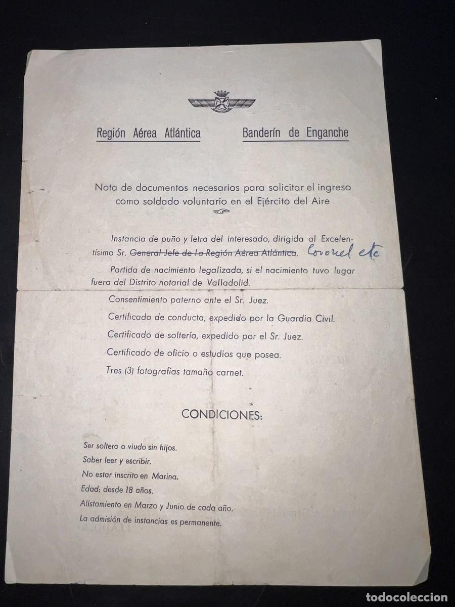 Militaria: LISTADO DE DOCUMENTOS PARA SOLICITAR INGRESO COMO SOLDADO VOLUNTARIO AL EJ&Eacute;RCITO AIRE.