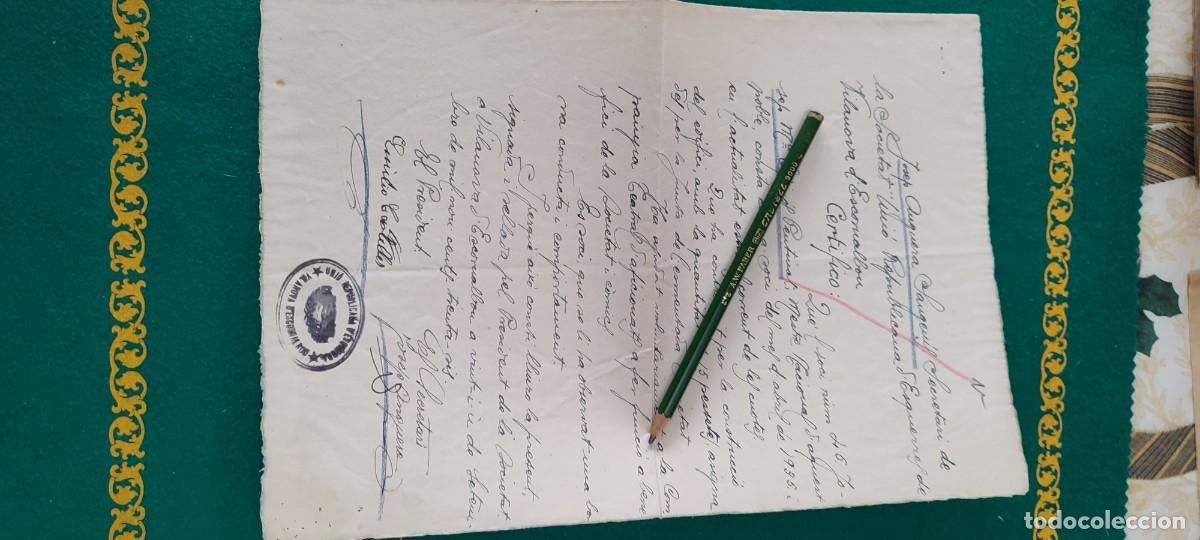 Militaria: Documento Rep&uacute;blica guerra civil comit&eacute;s antifascistas escuela