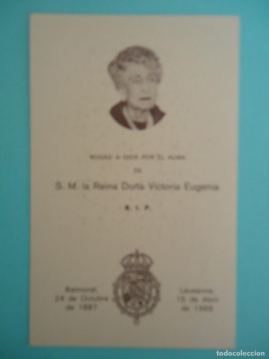Militaria: RECORDATORIO DEL FALLECIMIENTO DE S.M. LA REINA DO&Ntilde;A VICTORIA EUGENIA. PP-8