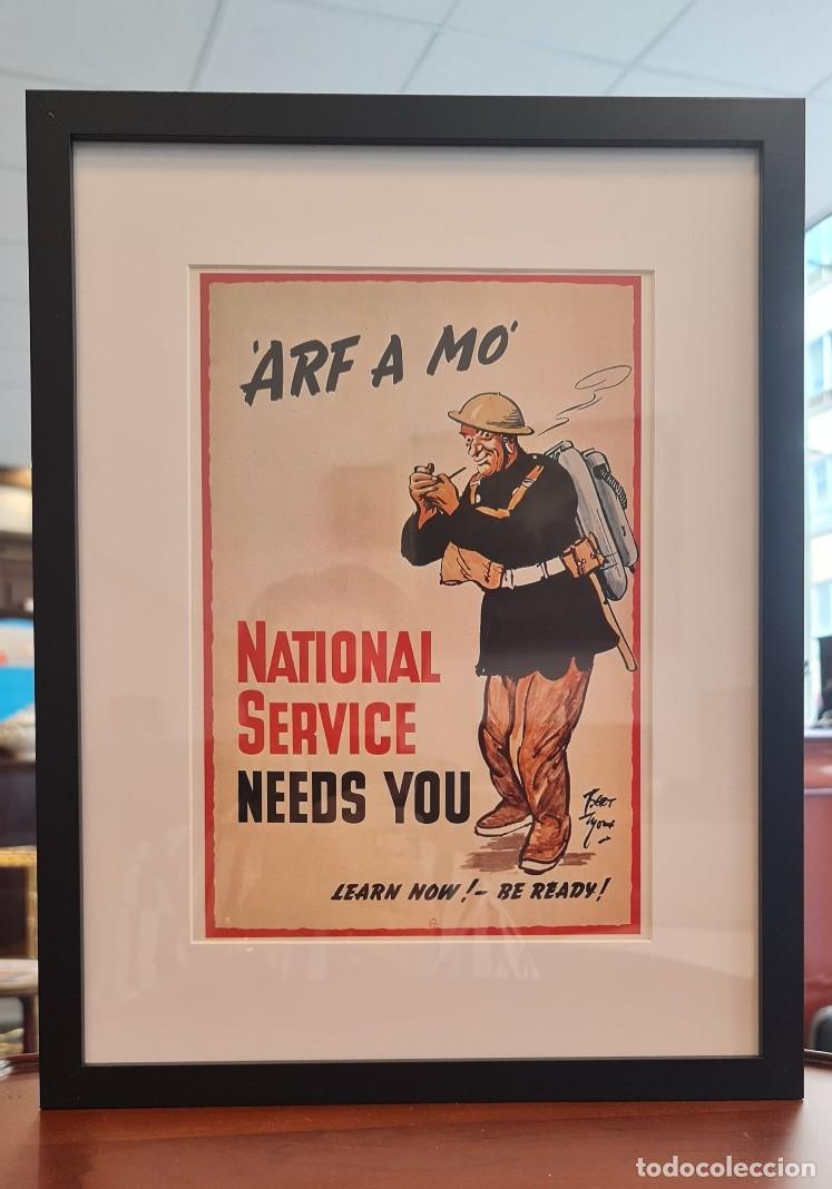 Military Antiques: Cartel peque&ntilde;o formato militar ingl&eacute;s de la &eacute;poca de la Primera y Segunda Guerra Mundial