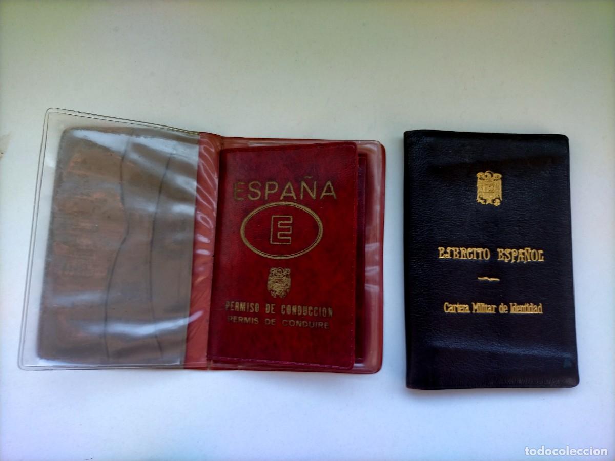 Militaria: Cartera Militar de Identidad EJERCITO ESPA&Ntilde;OL de Posguerra + catera permiso de circulacion