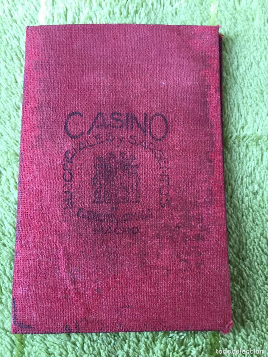 Military Antiques: CARNET CASINO DE CLASES - SUBOFICIALES Y SARGENTOS - EJ&Eacute;RCITO Y MARINA - MADRID - REP&Uacute;BLICA 1934