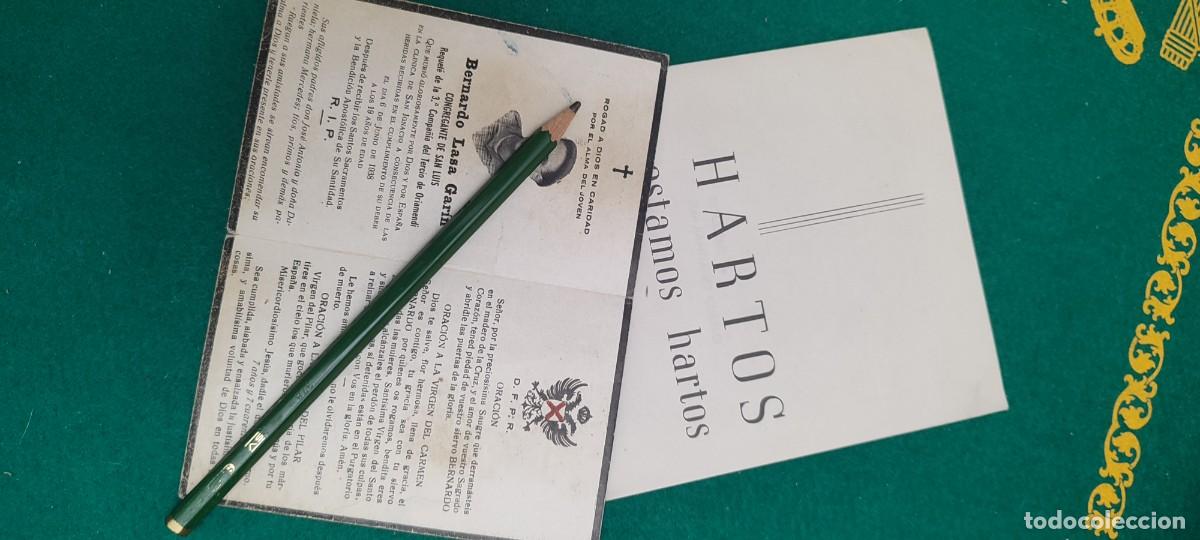 Militaria: Lote recordatorio y documento carlista requet&eacute; falange guerra Civil